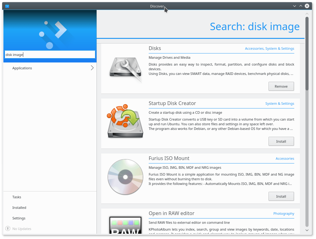 disks install image