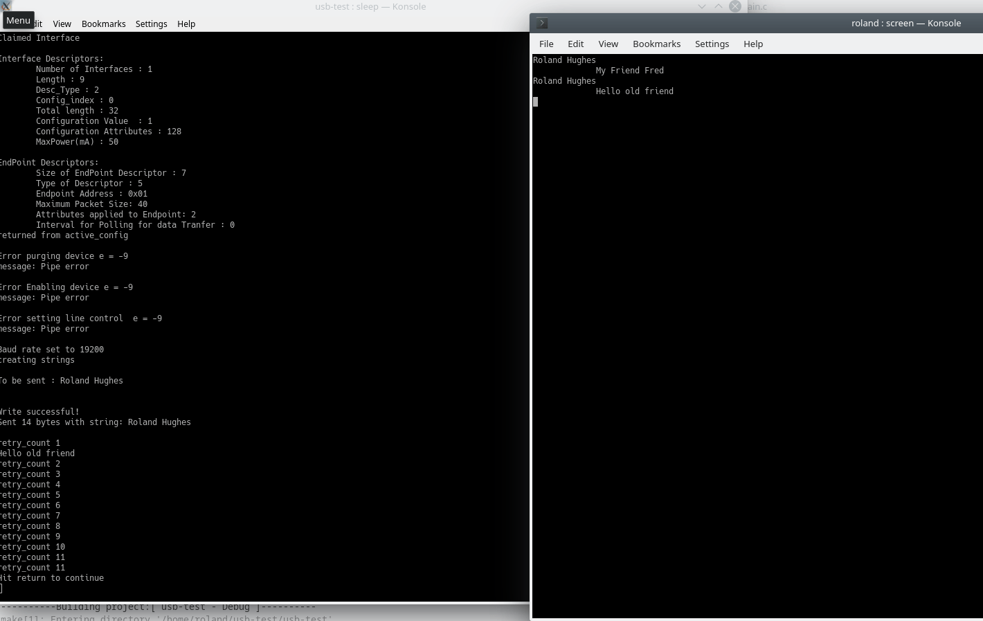 testing uart screen shot