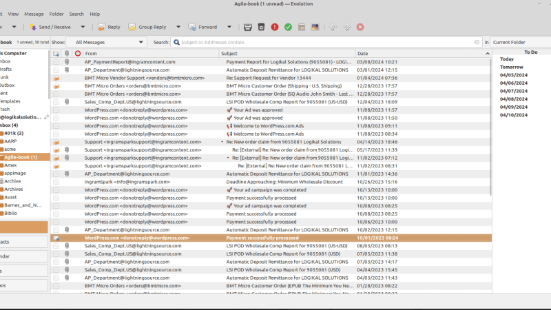 Evolution Close Message Window on Delete
