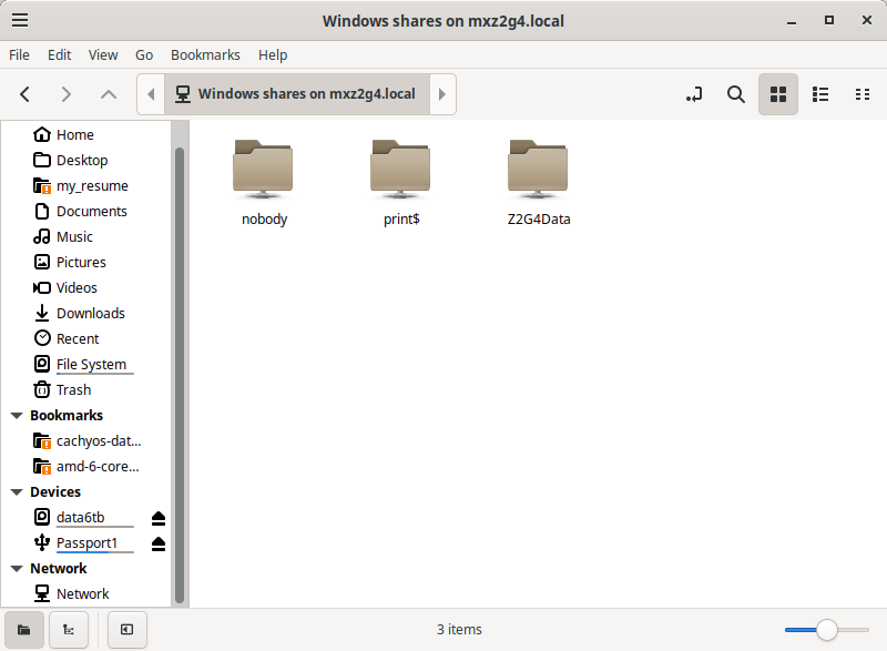 samba share connection
